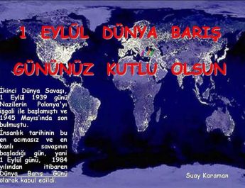 1 eylül dünya barış günü